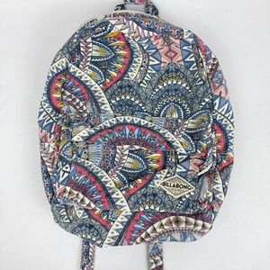Billabong Backpack Tribal Print Boho Festival School Bag